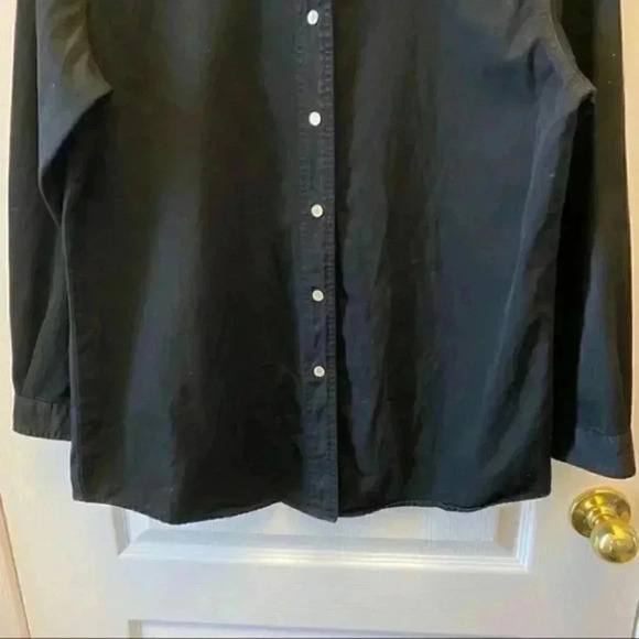 Lafei Nier Western Shirt Beaded Embroidered Button Up Long Sleeve Black Large - Picture 8 of 16